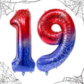 40 Inch Spider Theme Number Foil Balloons, Large Number 19 Balloons by TNCDJKPA