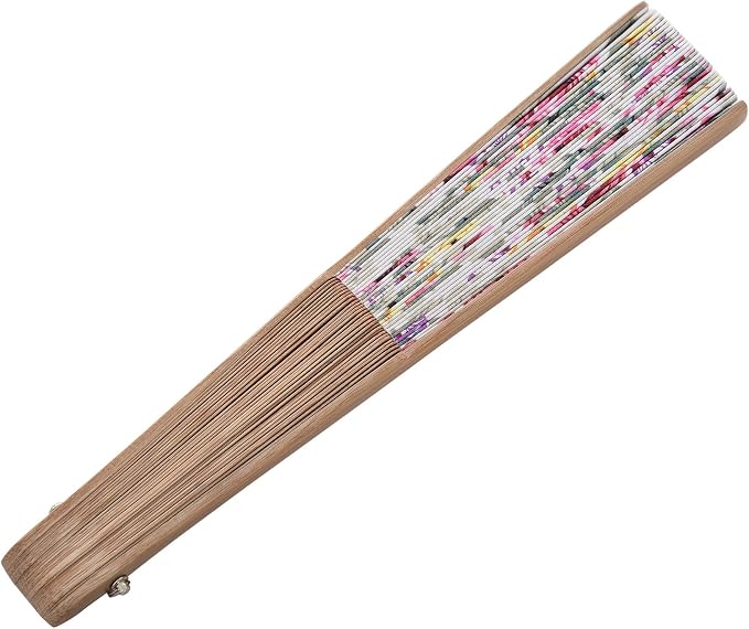Hand Fan with Beautiful Fabric Printed - Image 3