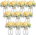 XunYee 10 Set Mason Jars for Centerpieces, Gypsophila | Mason Jar Flower Vases by XunYee