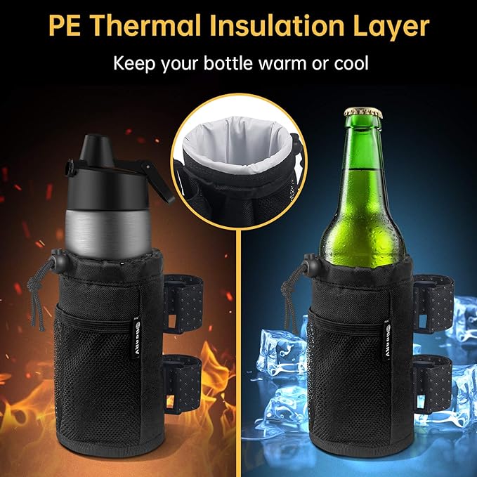 GEARV 2Pack Cup Holder for Bike, Scooter and Wheelchair, Water Bottle Holder - Image 6