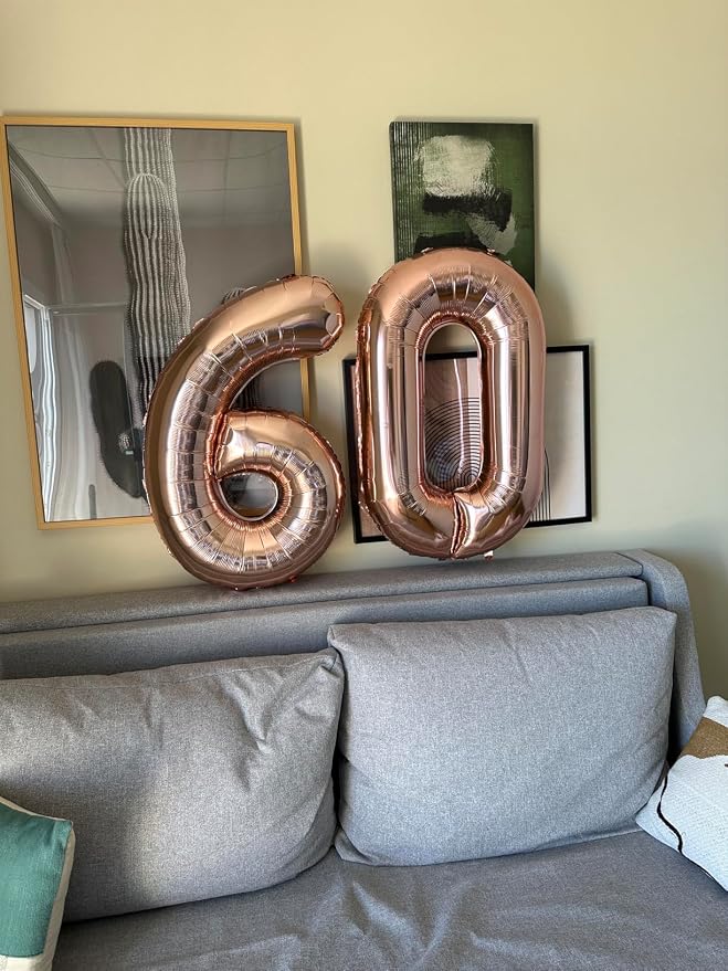 Number Balloons Rose Gold 6 Balloon 40 inch - Image 3