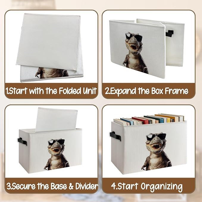 Funny Dinosaur Boys Nursery Storage Basket - Image 4