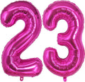 Jonhamwelbor 23 Balloon Number Hot Pink 23 Foil Mylar Jumbo Giant Big Large 32 by Jonhamwelbor