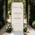 Wedding Welcome Sign Personalized Linen Fabric Banner by VIRAGIL