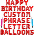 Happy Birthday Balloon Banner Custom Phrase Balloons letter 16 inch by LIOZEOKUN