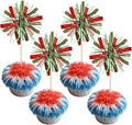Gyufise 20Pcs Foil Firework Cupcake Toppers Happy Birthday Cake Toppers Tinsel by Gyufise