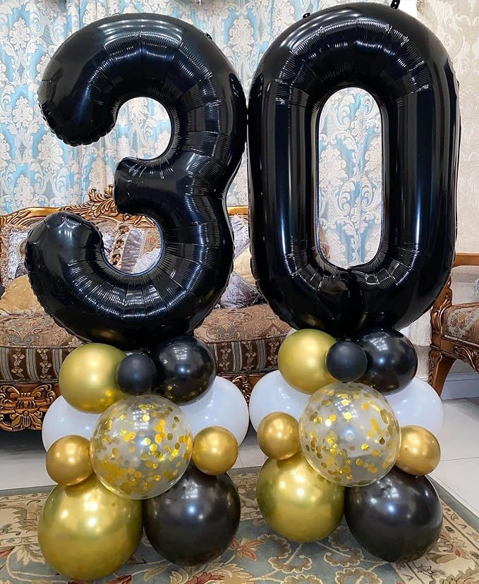 40 Inch Black 25 Number Balloons Giant Jumbo Huge 25 or 52 Foil Mylar Helium - Image 6