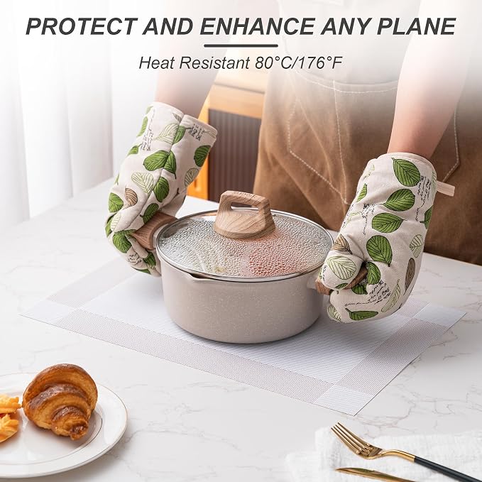 Placemats Set of 6 Washable Indoor | Outdoor Vinyl Place Mats - Image 4