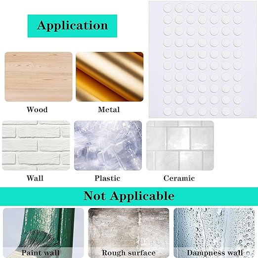 JANYUN 280 Pcs Small Sticky Dots Stickers Round Putty Clear Sticky Tack | - Image 4