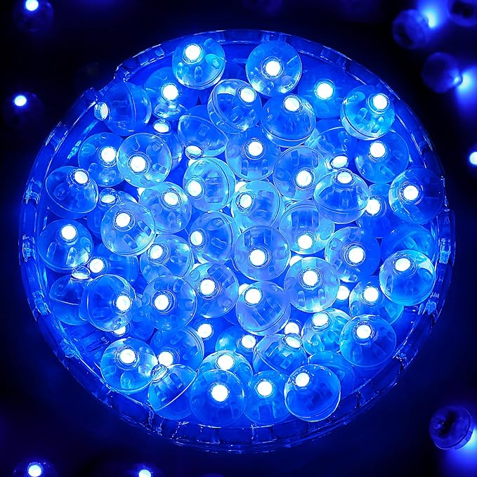 ZGWJ 200PCs Blue Balloon Lights Mini, Battery Powered, Long Standby Time by ZGWJ