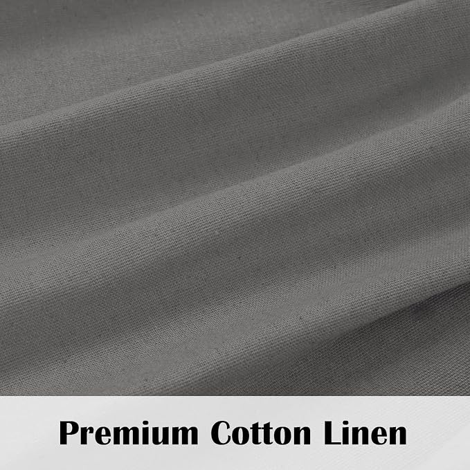 Farmhouse Valance Curtains, Boho Cotton Linen Kitchen Valance, Rod Pocket - Image 5