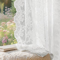 Anmao Vintage Lace Curtains 72 Inches Long 2 Panels Set, Romantic Elegant Light by Anmao