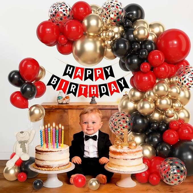 Amandir 153pcs Red Black Gold Balloon Garland Arch Kit Different Sizes | 18 12 - Image 7