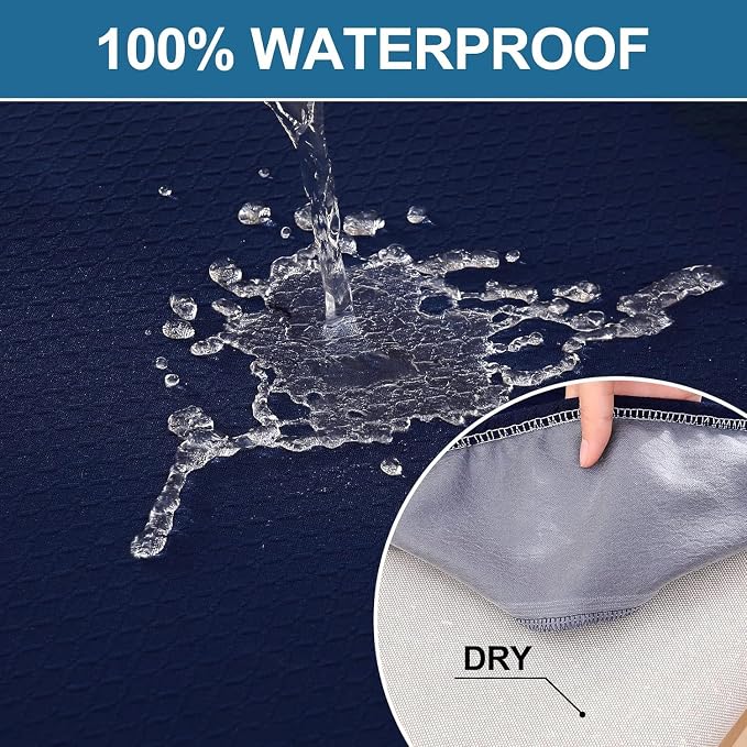 Smiry Waterproof Seat Covers for Dining Room Chairs, No Rear Covers | Stretch - Image 3