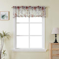 Crushed Valance Sheer Curtains 14 Inches Length 2 PCS, Small Modern Printed by OWENIE