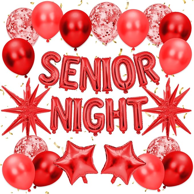 Red Senior Night Decorations by Aposwow