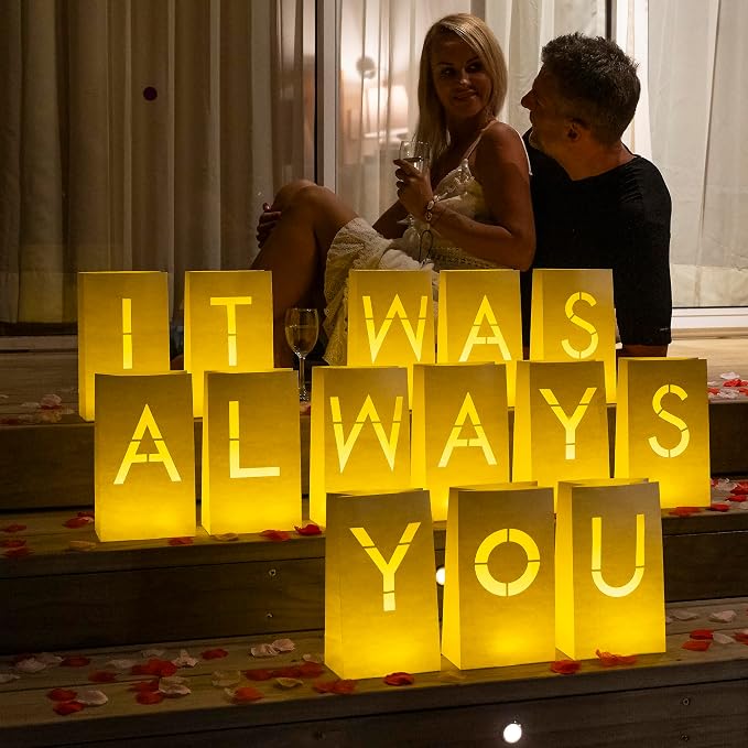 WYMM It Was Always You Light Up Letters, 30 Tea Lights & 1000 Rose Petals | - Image 9