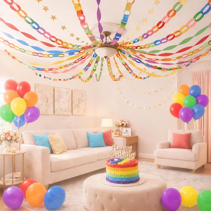 Rainbow Birthday Decorations Kit - Image 3
