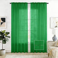 SpaceDresser Check Sheer Curtains 108 Inches Long by SpaceDresser