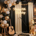 20ft x 10ft Champagne Black Sequin Backdrop Curtain by Outpain