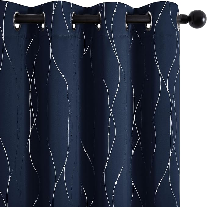 Deconovo 100% Blackout Living Room Curtains 63 Inches Long, Thermal Insulated - Image 9