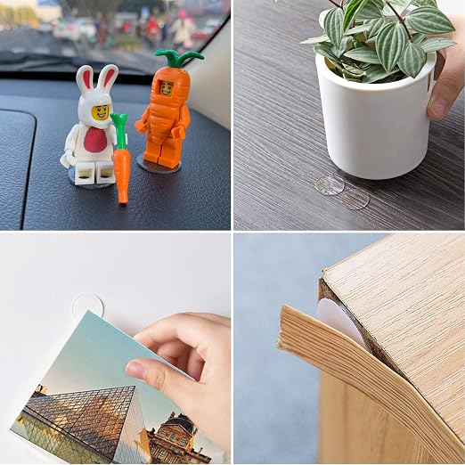 JANYUN 910 Pcs Sticky Stickers Dots, Round Putty Clear Sticky Tack Putty | - Image 6