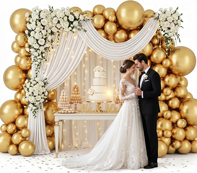 102pcs Gold Balloon Garland Arch Kit, 18 12 10 5 Inch Balloons | Balloons - Image 6