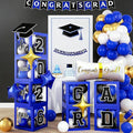 Graduation Decorations Pearl Royal Blue and Gold Balloons Arch by Jobkoo