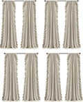Lush Decor Reyna Ruffle Window Curtain Panel Set, Wheat by LushDecor