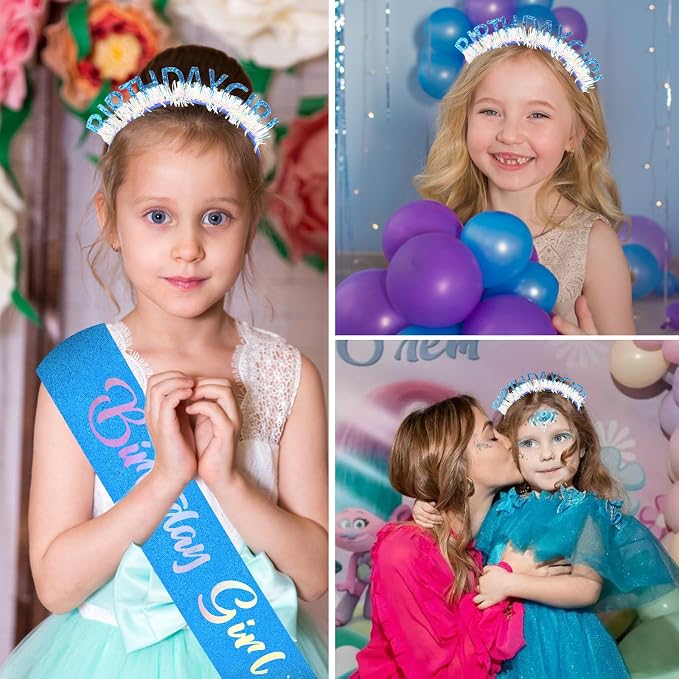 CIEHER Birthday Girl Headband Birthday Crown - Image 3
