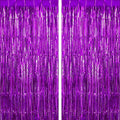 2 Pack Fringe Curtains Foil Shiny Fringe Backdrop Tinsel Door Streamers Foil by TOTAFAM