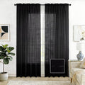 SpaceDresser Check Sheer Curtains 96 Inches Long by SpaceDresser