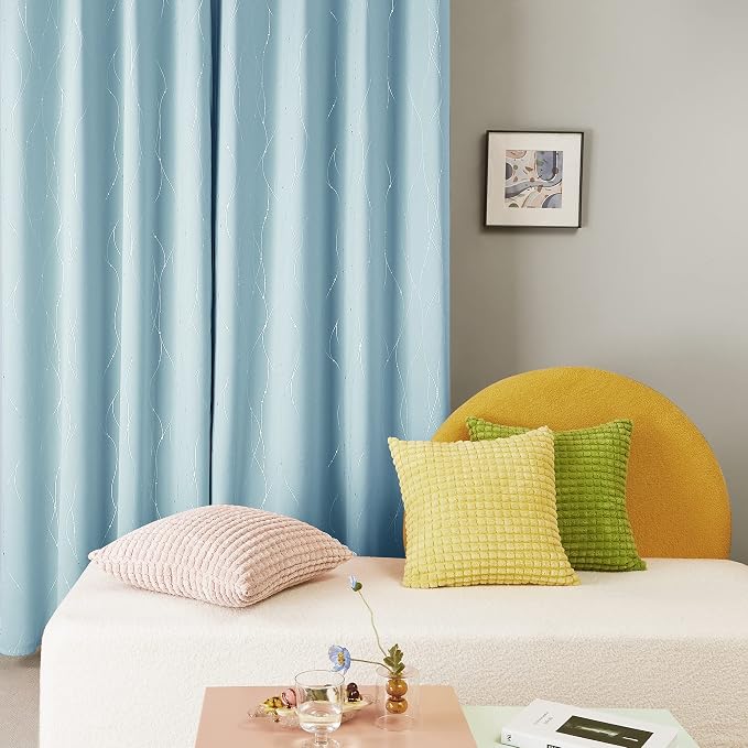 Deconovo Living Room Curtains 54 Inches Long, Thermal Insulated, Room Darkening - Image 3