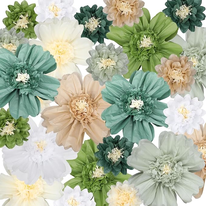 TaoBary Large Colorful Tissue Paper Flowers Giant Fiesta Paper Pom Poms - Image 8