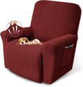 Recliner Chair Covers, 1-Piece Lazy Boy Recliner Covers, Dark Red | Washable by KEKUOU