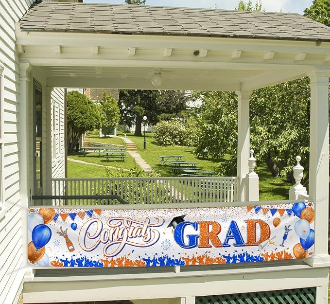 Congrats Grad Banner Decoration-Class of 2026 Banner, Graduation Party - Image 7