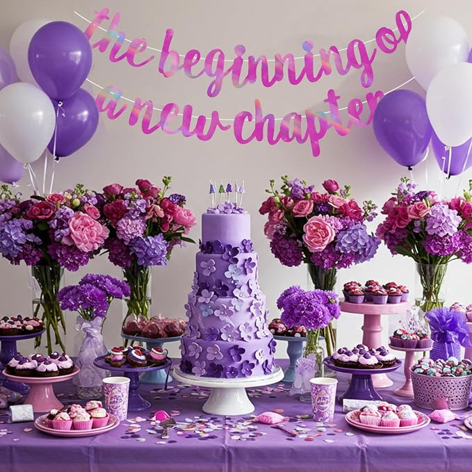 BEISHIDA Rainbow Purple Pre-Strung The Beginning of A New Chapter Banner | - Image 4