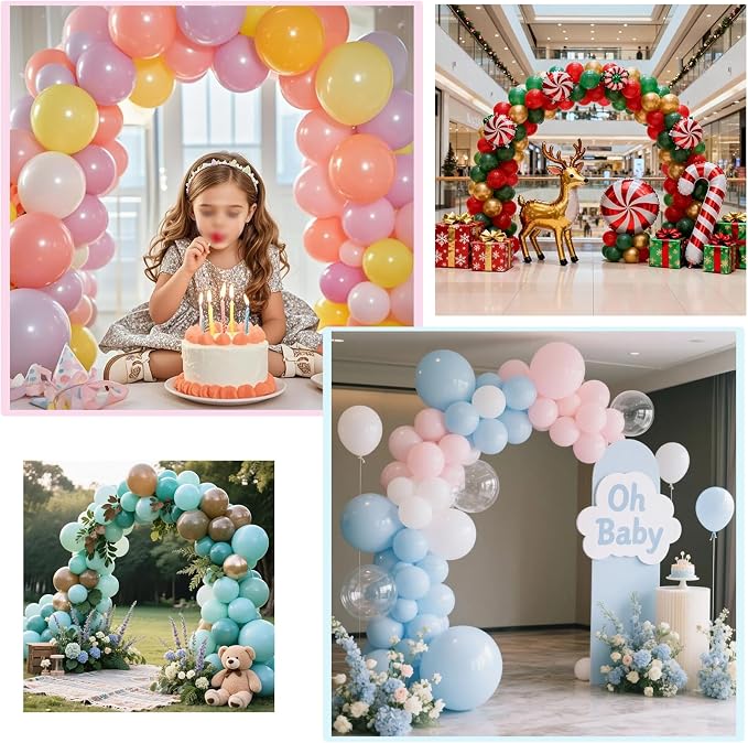 Balloon Arch Kit Stand with Base, 9Ft & 5.6Ft High Free Bending Half Arch Stand - Image 7