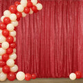 Sugargirl Red Sequin Backdrop Curtain 4FTx8FT Glitter Red Background Drapes by Sugargirl