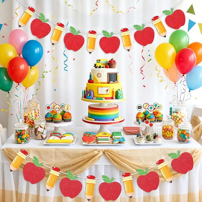 2 Pcs Pencil Apple Banner Garland - Image 6
