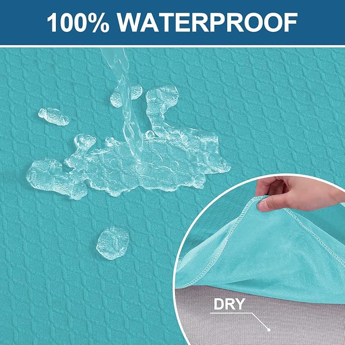 Smiry Waterproof Seat Covers for Dining Room Chairs, No Rear Covers | Stretch - Image 3