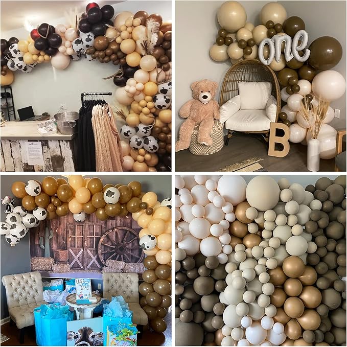 128 Pcs Cow Print Balloon Arch Kit, Latex Balloons Garland Kit - Image 5
