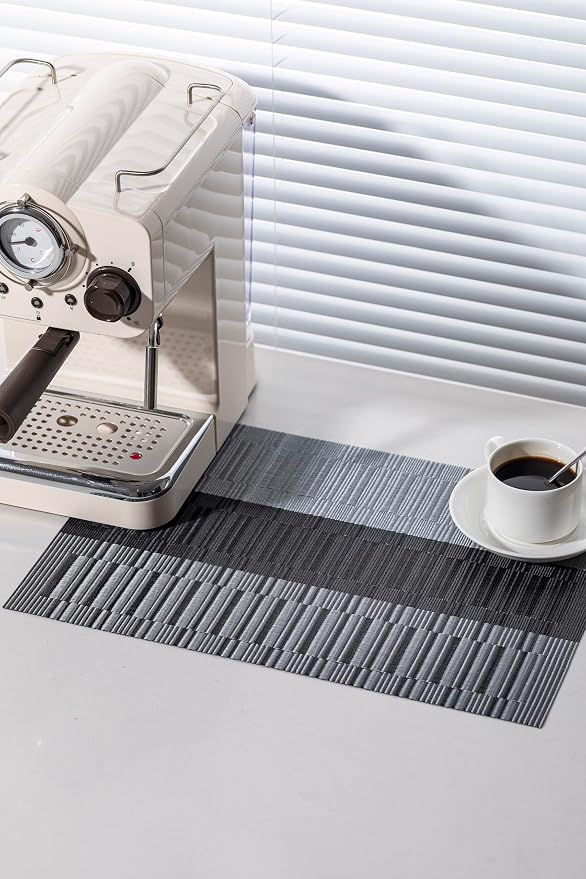 LEXMORE Placemats Set of 4 Vinyl/Plastic Woven Place Mats - Image 6