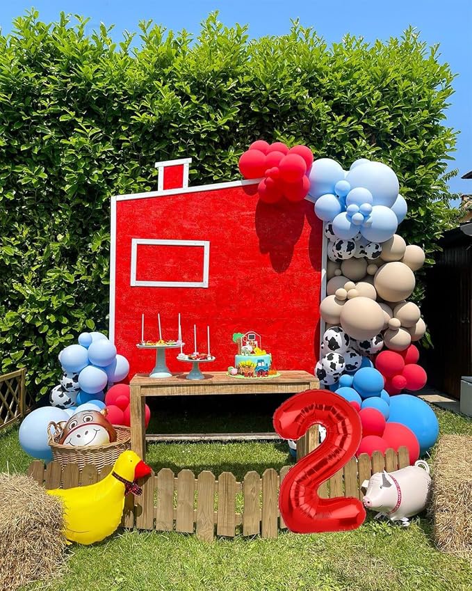 40 Inch 2 Red Number Balloons Mylar Foil Balloons 2nd Birthday Party Decor | - Image 6