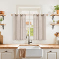 YoungsTex Linen Cafe Curtains 36 Inch Length by YoungsTex