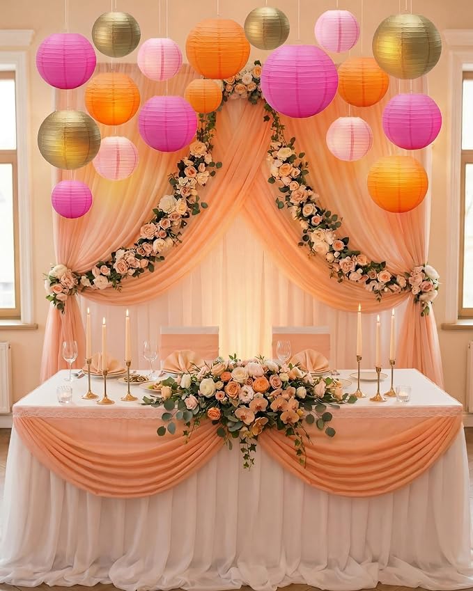 Treela 48 Pcs Paper Lanterns Party Decorations Chinese Lanterns Round Paper - Image 3