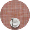 Chilewich Mini Basketweave Placemats, Round Woven Placemats Set of 4 | Reusable by Chilewich