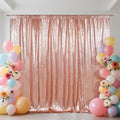 SquarePie 4x8ft Rose Gold Sequin Backdrop, High Density Non-Transparent Glitter by SquarePie