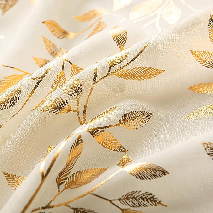 Sutuo Home Ivory Sheer Curtains 63 Inch Length 2 Panels Set, Privacy Voile - Image 8