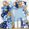 156Pcs Navy Blue Gold Balloons Garland Arch Kit Different Size | Royal Blue by OUDDYLIFE